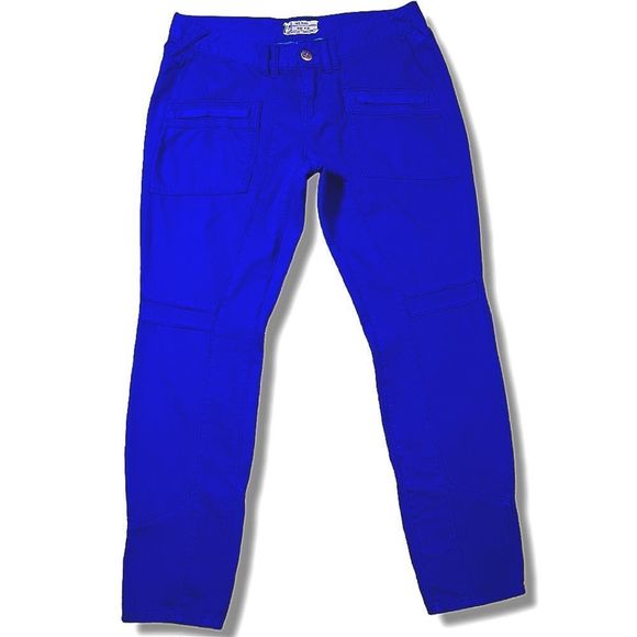 Free People Electric Blue Moto Bohemian Jeans size 31 - Picture 1 of 5